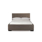 Hudson brown upholstered bed front view